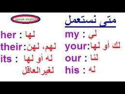 تعلم اللغة الإنجليزية بسهولة أفضل و أجمل طريقة لتكلم باللغة الإنجليزية بإستعمال ضمائر الملكية Youtube