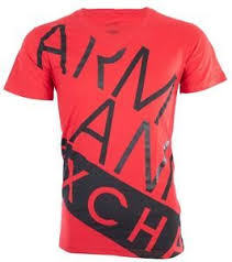 Black And Red Designer T Shirt Armani Exchange Bias Mens Designer T Shirt Premium Red Black Slim Fit 45 Nwt Mens Outfits Slim Fit Mens Shirts Tshirt Design Men