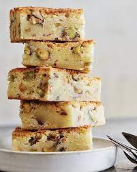 White Chocolate Blondies With Salted Pistachios Lemon Sweet Paul Magazine Pistachio Recipes Food Desserts