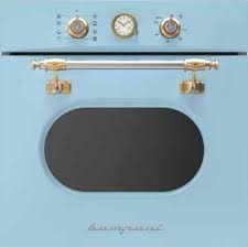 Bompani Bo242wa E Retro Built In Oven Cm 60 Turquoise Vieffetrade Retro Oven Round Mirror Bathroom Retro Kitchen