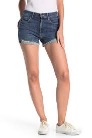 Mother Rascal High Waisted Distressed Denim Shorts Nordstrom Rack