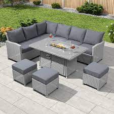 Lovely roman fire pit.i would recommend to a friend.i was very happy with how fast the. Nova Heritage Ciara Corner Dining Set With Fire Pit Table Left Hand White Wash Crownhill