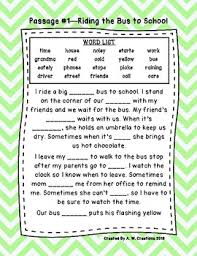 Language arts and grammar workbook. Cloze Reading Worksheets Teaching Resources Teachers Pay Teachers