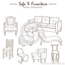 Furniture Collection Sketch Drawing Vector Drawing Furniture Furniture Design Sketches Furniture Collection