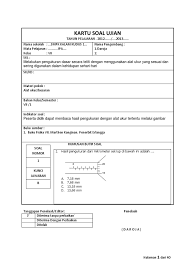 Sebutkan beberapa contoh bahan atau. Kartu Soal Ipa Us Kk 1 2013