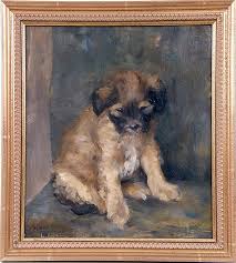 The cute border terrier is a rugged and tough breed of dog. Marie Louise Catherine Breslau Paintings Artwork For Sale Marie Louise Catherine Breslau Art Value Price Guide