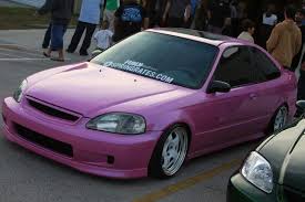 pink honda ferraripink honda civic hatchback honda cars honda civic vtec