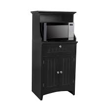 The highs and lows of microwave placement in kitchen. Os Home And Office Furniture Casual Basics Black Microwave Coffee Maker Utility Cabinet With Drawer And 2 Doors 25603 The Home Depot