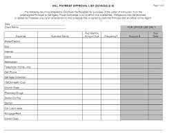 Impressive Monthly Bill Payment Schedule Template For