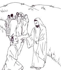 Jesus heals the blind man by bethsaida pool. Jesus Heals Deaf Man Coloring Page Free Image Download