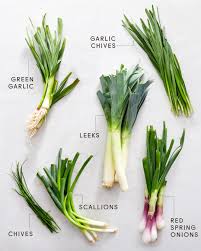 During the spring, these plants and herbs make their way into many culinary academy dishes, so it's scallions are basically onions that are harvested young while the shoots are still green and fresh. Good Eggs From Spicy Green Garlic To Delicate Leeks There S An Allium For Every Dish Learn More About Each Of Them Below Garlic Chives An Asian Species Of Onion