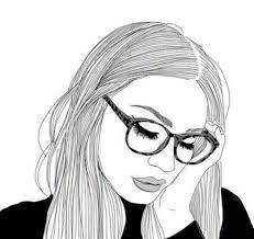 Black And White Woman Drawing Pin On Black And White