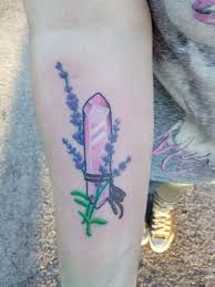 Earthy Woman Rose Quartz And Lavender A Constant Reminder To Earthy Tattoos Crystal Tattoo Tattoos
