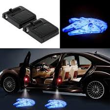 2 Star Wars Millennium Falcon Wireless Led Car Door Projectors Star Wars Death Star Star Wars Lighting Logo