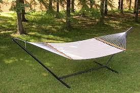 If you don't have two ideally spaced trees or are considering hanging your hammock inside the house you might be wondering which hammock stand or set of fixings to use. Tri Beam Large Hammock Stands