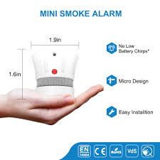 Now, this is a smoke detector located at the top of the stairs, so i had to get my folding ladder out to get to it. Mini Smoke Alarm Detector Ce Certified En14604 Listed Wireless Small Fire Alarm Detector With Photoelectric Sensor And Test Button Low Battery Alert Model Fsd001 Battery Included 5 Year Battery Life Erginyuksel Com Tr