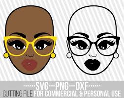 Afro Woman Face Stencil