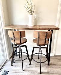 In this video i will be showing you an in depth guide on how to build this bar height table. Diy Kitchen Table With Metal Legs Welsh Design Studio