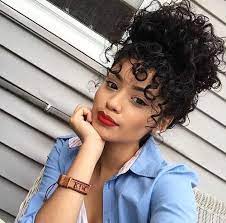 We Heart It Curly Bun Hairstyles Curly Hair Styles Cute Curly Hairstyles