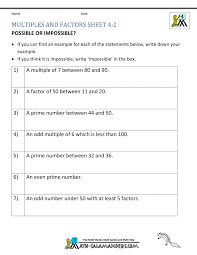 Find another word for multiple. 4th Grade Math Practice Multiples Factors And Inequalities