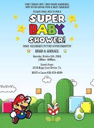 Mario Birthday Baby Shower Boy Invitation Invite Printable Etsy Baby Shower Invitations For Boys Mario Bros Baby Shower Baby Shower