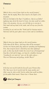 Parnassus Poem By Alfred Lord Tennyson