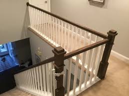 These modern stair railings are polished and simplistic, but they still make such a statement. New Staircase Railing And Spindles Monk S Home Improvements