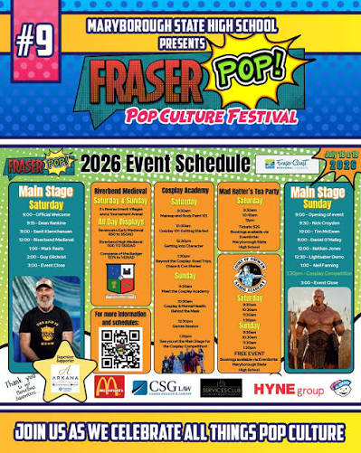 The FraserPOP!2026 Event Map and Schedule are now live so start planning  your day and don't miss a moment! Get ready for an action-packed weekend  overflowing with excitement. From cosplay competitions to
