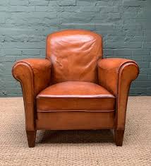 Shop pottery barn for quality leather chairs. Art Deco Caramel French Leather Club Chair 1940s For Sale At Pamono