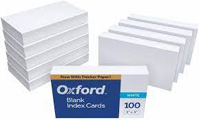 This card usually comes with 3×5 inches size although this type of card can also have various sizes as well. Amazon Com Oxford 30 1000 Pk Blank Index Cards 3 X 5 White 1 000 Cards 10 Packs Of 100 30 Note Cards Office Products