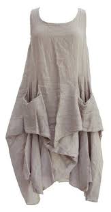 Buy Ladies Womens Italian Lagenlook Quirky Double Layer Flap Style Loose Baggy Linen Tunic Dress One Size In Cheap Pric Linen Tunic Dress Linen Clothes Clothes