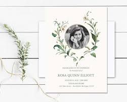 Celebration Of Life Invitation Template Funeral Announcement Etsy Celebration Of Life Funeral Cards Memorial Service Invitation