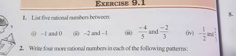 (ii) if there is no number between their numerators, then multiply their numerators and denominators by 10 to get rational numbers between them. List Five Rational Numbers Between 1 And 0