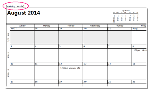 How To Print Outlook Calendar Name In Header