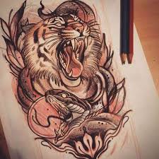 10 Lion And Snake Tattoo Designs Petpress Snake Tattoo Design Half Sleeve Tattoos Designs Tiger Tattoo Design