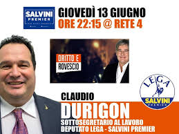 Anche i ministri chiedono le dimissioni è ora che durigon e salvini diano risposte su latina, finanza e antifascismo, dimissioni o no adriano biondi Tv Rete 4 Claudio Durigon Lega Salvini Premier Facebook