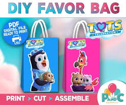 Disney Tots Birthday Tots Party Favor Bags Disney Tots Party Supplies Treat Bags Goody B Disney Junior Birthday Disney Junior Party Birthday Party Supplies