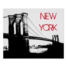Black And White New York City Posters Black White Pop Art Brooklyn Bridge New York City Poster Brooklyn Bridge New York Brooklyn Bridge New York City