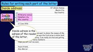 Maybe you just discovered a fun coffee shop or a little courtyard where you can sit by a fountain and write. A Simple Letter Introduction English Grade 4 5 Tutway Youtube