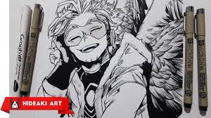 Hawk is a medium size bird. Speed Drawing Hawks My Hero Academia Youtube