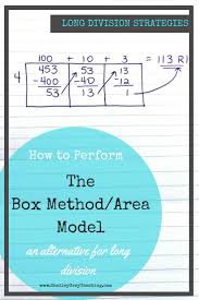 The Box Or Area Method An Alternative To Traditional Long Division Upper Elementary Math Area Models Elementary Math