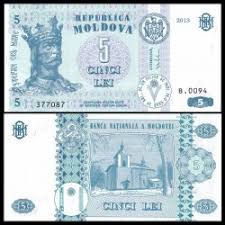 The page provides data about today's value of one hundred twenty dollars in romanian lei. 5 Lei Moldova Numista