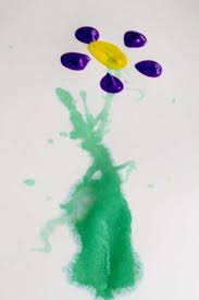 The supplies are easy.all you need are two sheets of paper, flowers, paint, masking tape (optional) and scissors. Spring Flower Art Project For Kids To Create Hands On As We Grow