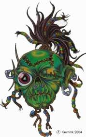 Colorful Shrunken Head Tattoo On Left Forearm By Orrin Hurley Con Imagenes Personajes De Miedo Dibujos Ilustraciones A nice follow up to my voodoo doll drawing. pinterest