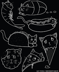 Cat Food T Shirt Black Samantha Moore