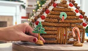 1 gingerbread house kit (unassembled). Decorated Pretzel Houses Ksa G Com