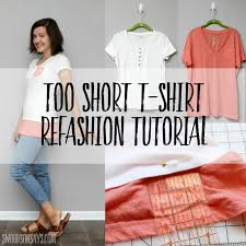 How To Add Fabric To Bottom Of Shirts Simple Tshirt Refashion Swoodson Says