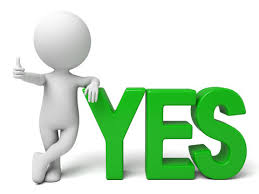 The 3d guy and a sign of YES Stock Illustration | Adobe Stock