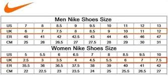 Nike Shoes Chart Size Nike Running Shoes
