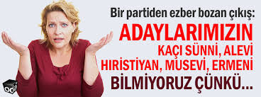 Babası çorum bayatlı, annesi ise yozgatlı olan i̇rfan can. Adaylarimizin Kaci Sunni Alevi Hristiyan Musevi Ermeni Bilmiyoruz Cunku